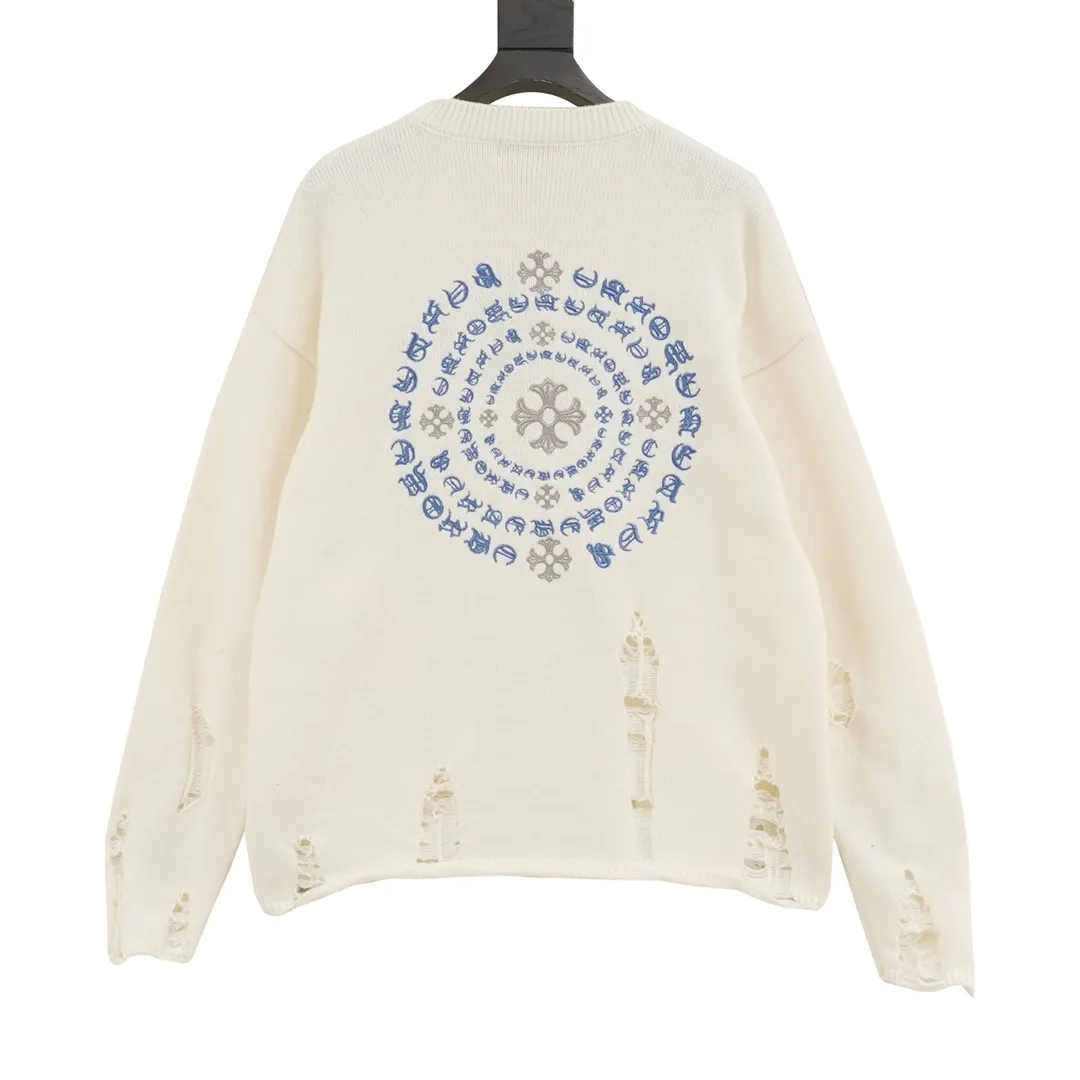 🅿️580 Chrome Hearts CH Chrome Hearts 25ss Embroidered Disk Sanskrit Cross Hole Knitted Sweater Pullover. It’s a very eye-catching style. It’s the same style for both men and women. It’s black and white. It looks great in person. It looks good on the upper body. It looks good when you wear it every day. It’s even more photogenic. It’s hard not to buy it. Buy it for me!!! Believe me, no one can refuse such a machine-length Chrome Hearts jacket. It has an expanded version based on the old version. The upper body is loose and stylish. Casual design with an expanded hem. Fat people are extremely slim. Thin people have a limited height. Ten thousand yuan ZP printing. 1:1 perfect restoration. Looks good when worn alone. Can be easily controlled by both men and women. If you care more about quality, you must also respect the price. It is completely different from the junk goods on the market that are thin and see-through and pill when worn. If the style makes you shine at a glance, then quality is what you should pay more attention to. We focus on quality rather than price. Customers who have received my products all know it. ️️️ Sweaters on the market are generally made of core-spun yarn. We use modal. Compared with core-spun yarn, the advantages are very intuitive: high cost, high price, high density, relatively expensive for developers, allowing us to make a lot less money. In addition, it is delicate, has no scum on the upper body, resists pilling, and is high-end. We are conscientious sellers and do not use core-spun yarn. Core-spun yarn is really useless except for being cheap. It shrinks, pills, hooks, and makes people pierced. He is proficient in everything. It is 2024. Who doesn’t want to look presentable when going out when they dress up? Quality determines the upper body effect. No matter how bad the quality, the best style is still the temperament of the urban-rural fringe. We only do long-term business. Quality determines character. Take it back and wear it with confidence and wash it. The pattern quality will definitely make your eyes shine. We only make the right version of high quality. We make high-end hard goods. Reject junk goods and reject fast food. Conscientious quality and conscientious price. You deserve it!  Color: Black Beige Gray Size: S-L